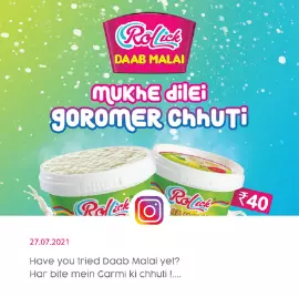 Try Rollick Daab Malai Ice Cream
